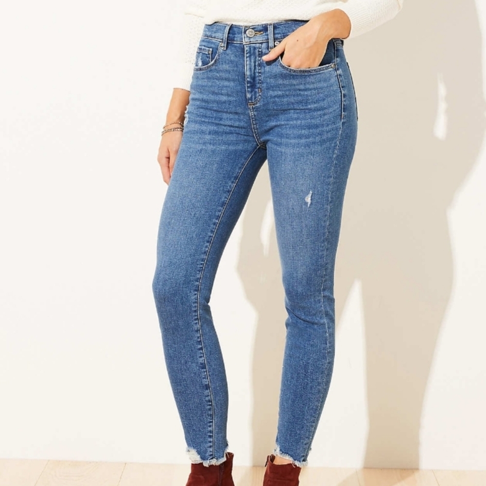 ❤ NWOT! ANN TAYLOR LOFT HIGH RISE CURVY SKINNY JEANS, 2 (26)